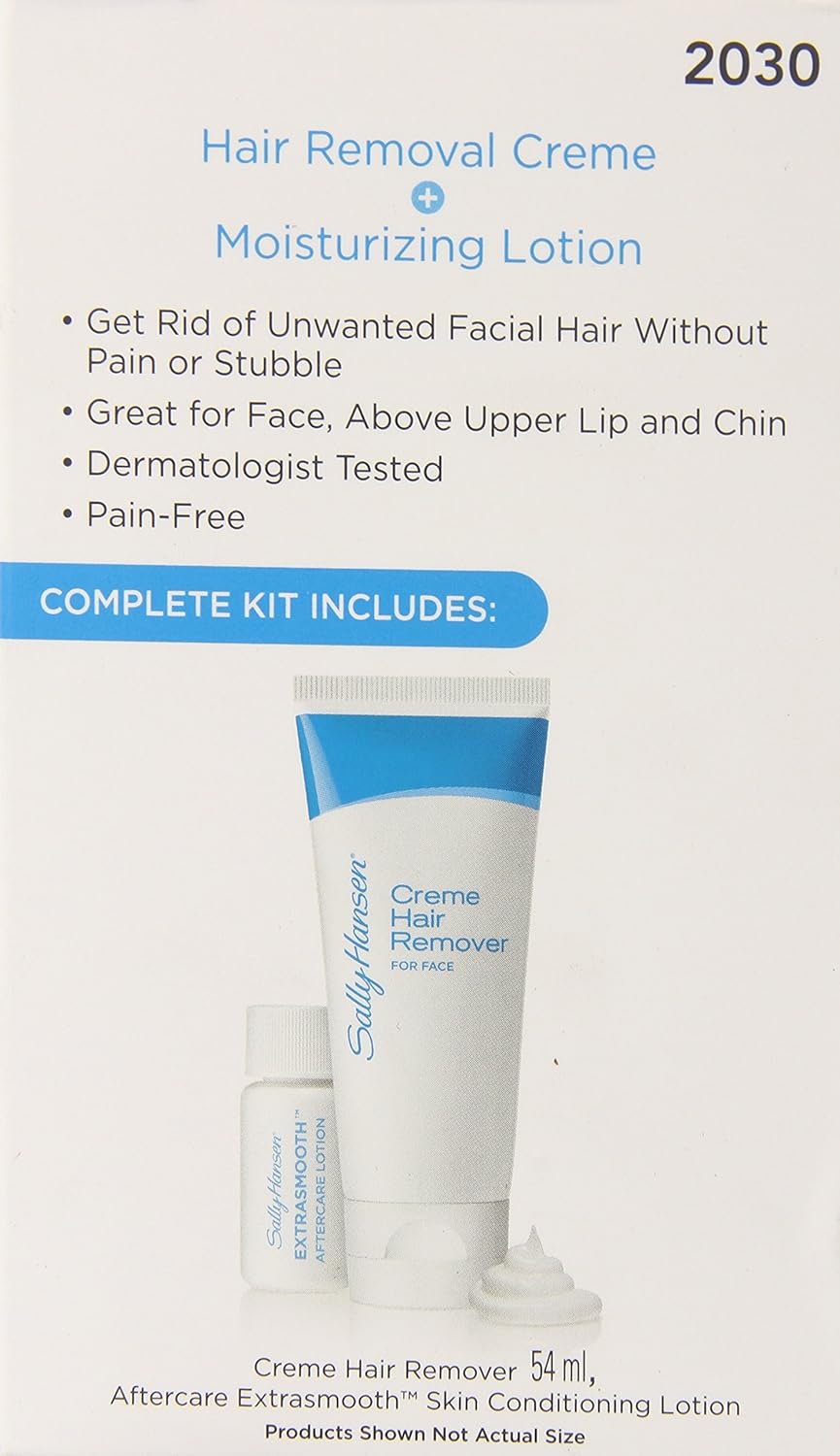 Sally Hansen Hair Remover Face 1.6 fl oz + Aftercare lotion 0.67 fl oz (Pack of 1)