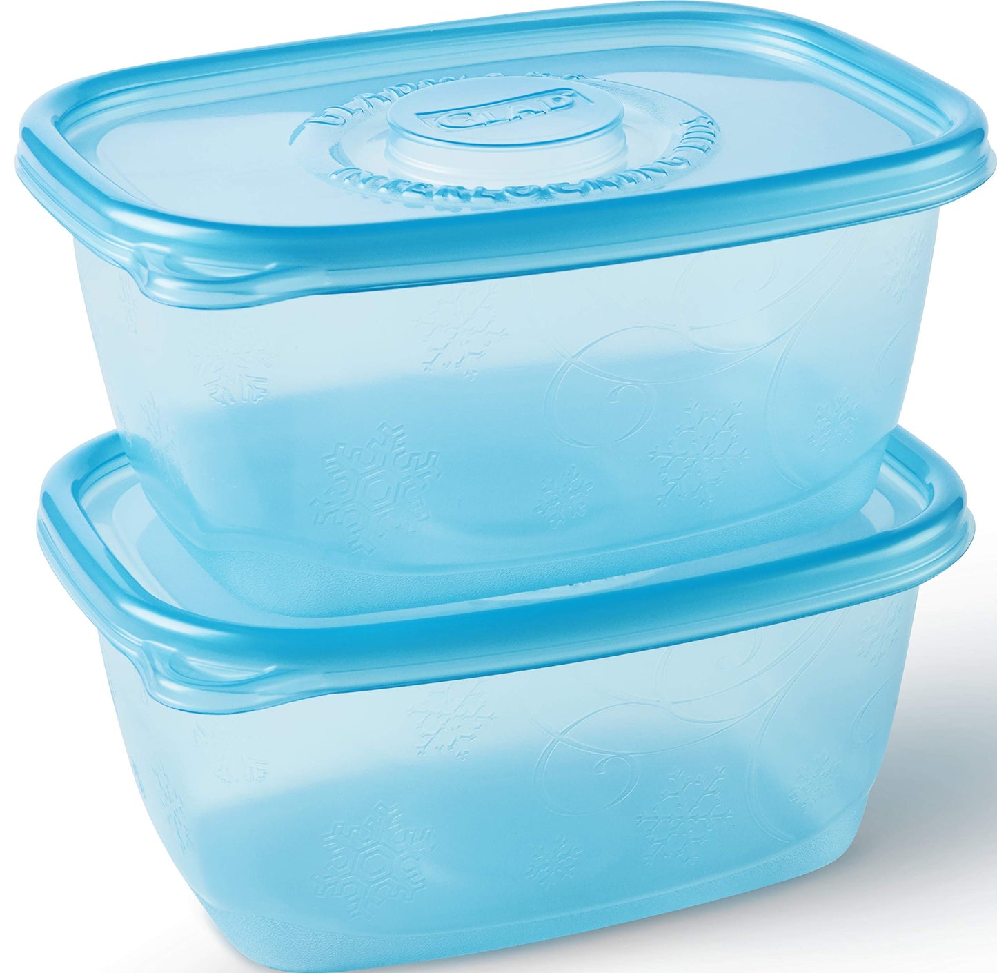 Gladware Freezerware Food Storage Containers, Large Rectangle Holds 64 Ounces of Food, 2 Count Set | Tupperware, Plastic Food Container, Meal Prep Container, Plastic Containers with Lids