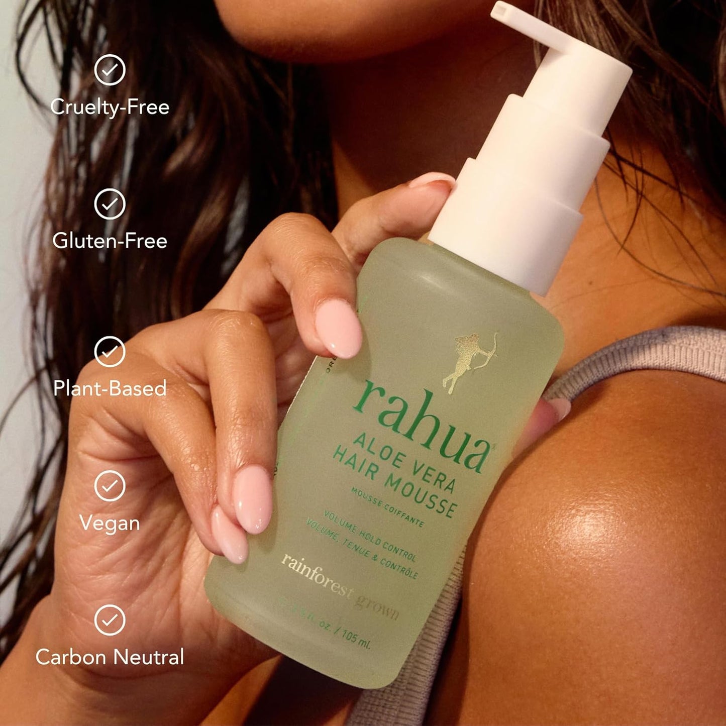 Rahua Aloe Vera Hair Mousse - Volumizing Foam for Flexible Hold & Shine | Natural Styling for All Hair Types - 6.4 fl oz