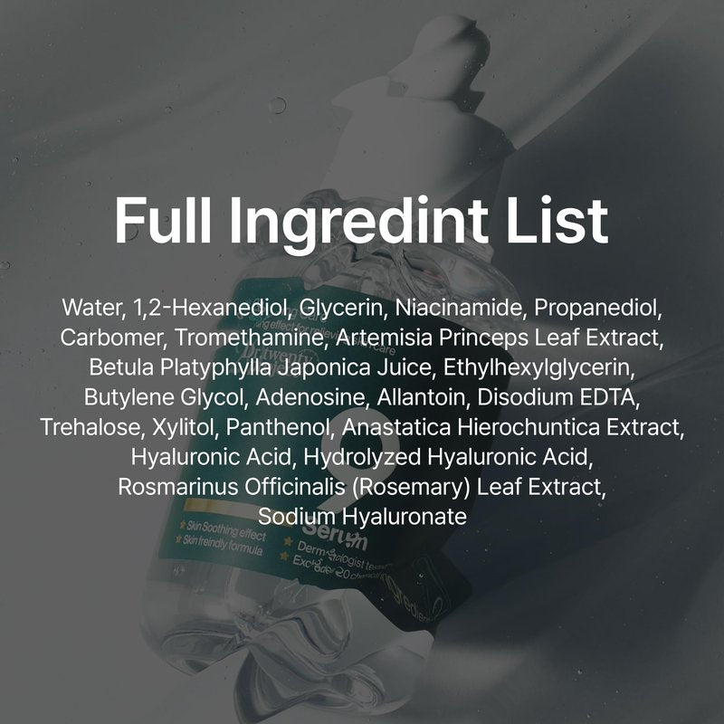 Dr.twentyproject 9 Serum for Calming, Hydrating, and Barrier-Strengthening with Mugwort Extract for Sensitive Skin - Redness-Reducing, Glowing, Deep Moisturizing - Korean Skin Care (50ml / 1.69 fl oz)