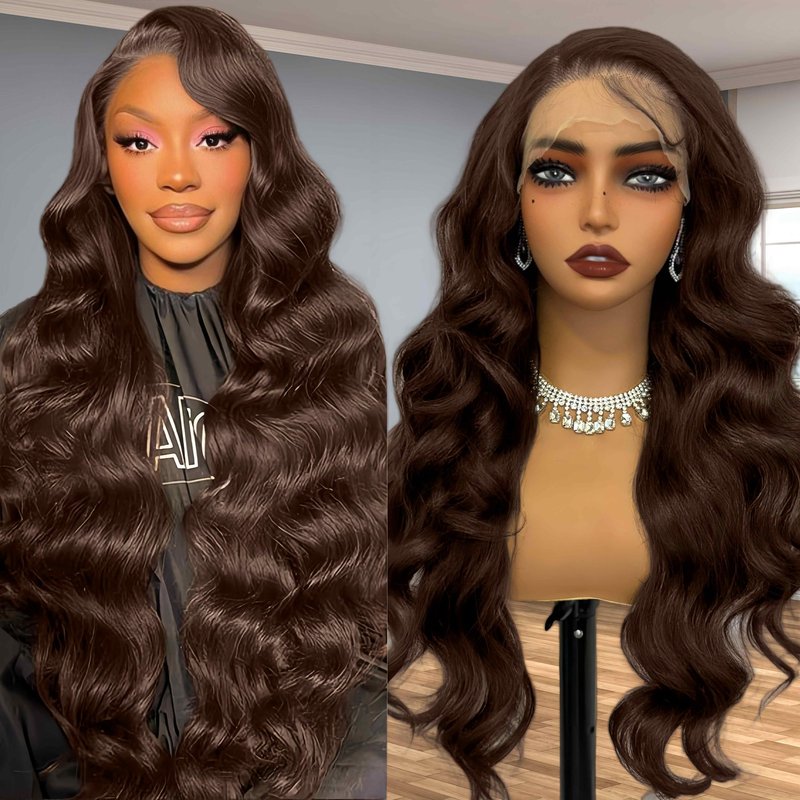 florrhair Natural Black 13×6 Lace Front Wig, 26 Inch HD Lace frontal Wavy Glueless Wigs,Synthetic Body Wavy Pre Plucked Wig with Baby Hair for Women Daily Party Use,Heat Resistant Fiber Wig