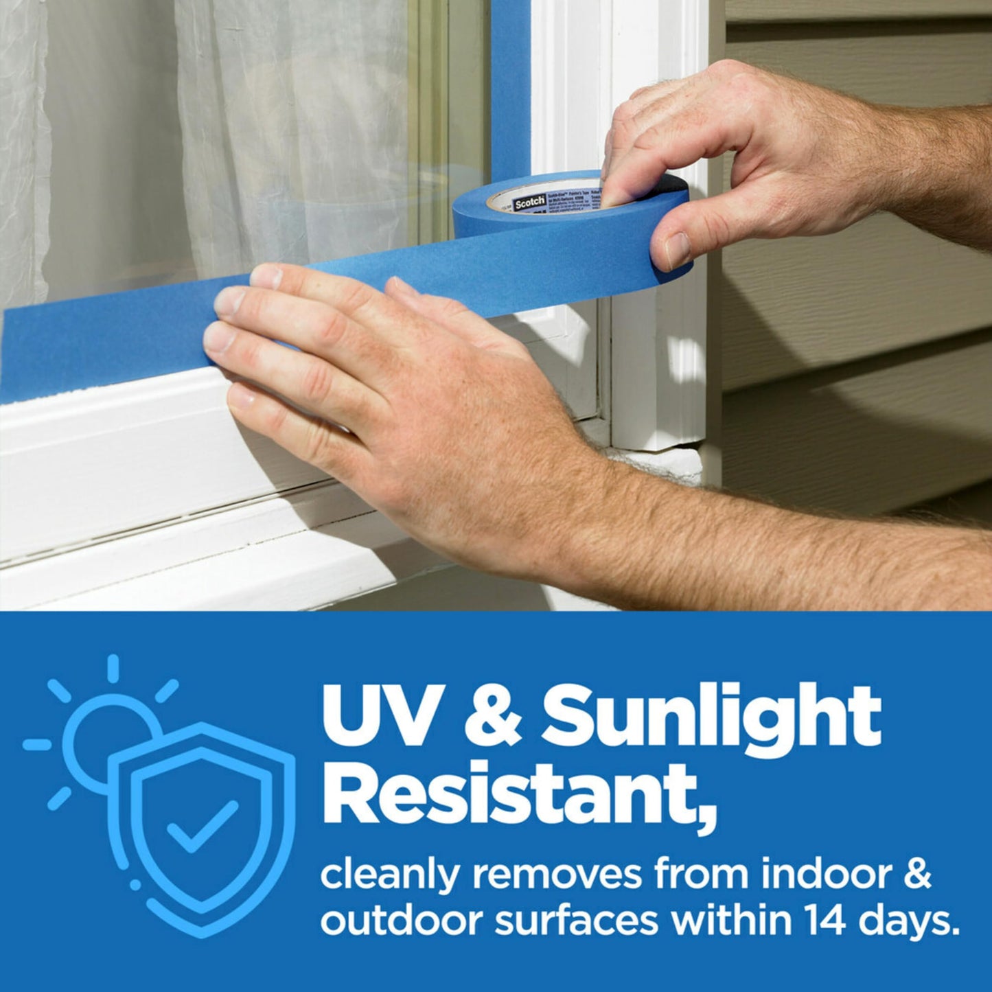 ScotchBlue Original Multi-Surface Painter's Tape, Blue, Paint Tape Protects Surfaces and Removes Easily, Multi-Surface Painting Tape for Indoor and Outdoor Use, 1.41 Inches x 60 Yards, 1 Rolls