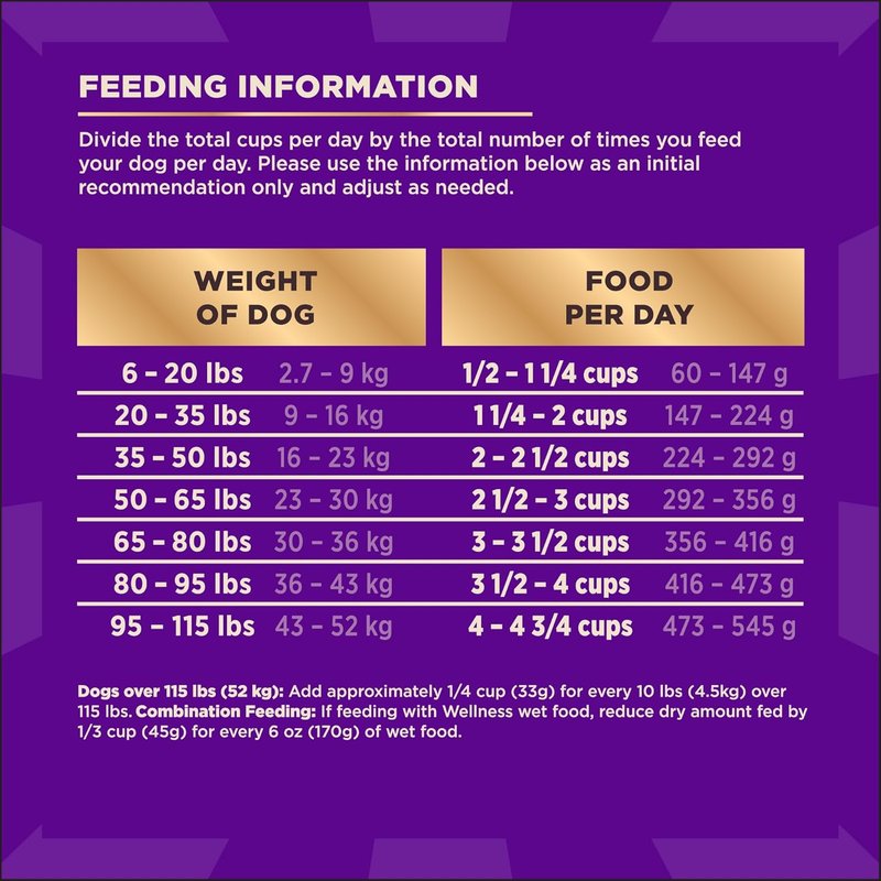 Wellness CORE+ Dry Dog Food - High Protein Turkey & Chicken Recipe | 4 lb Bag with Freeze-Dried Pieces