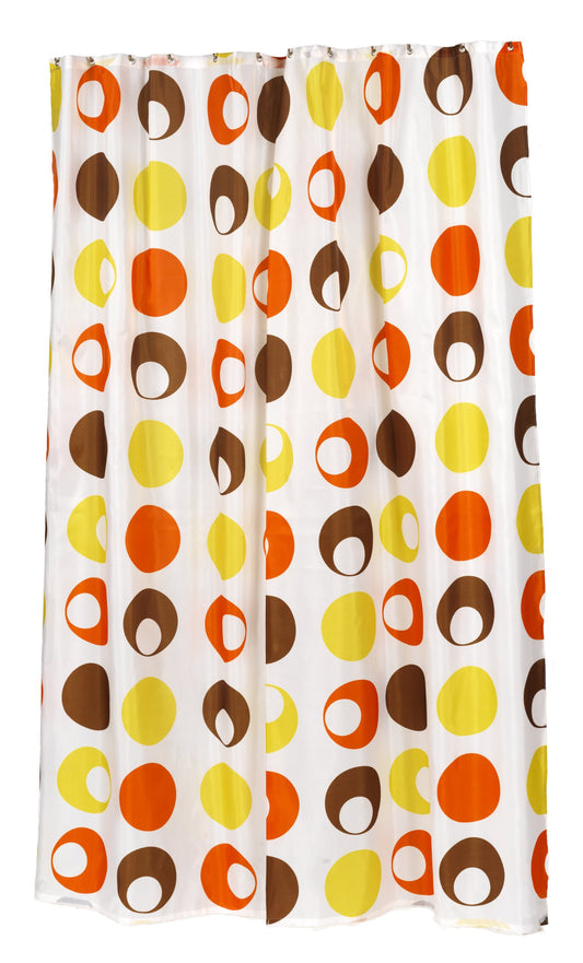 Carnation Home Fashions 100-Percent Polyester Fabric 72 by 84-Inch Shower Curtain, X-Long, Madeline, Multi Color Print