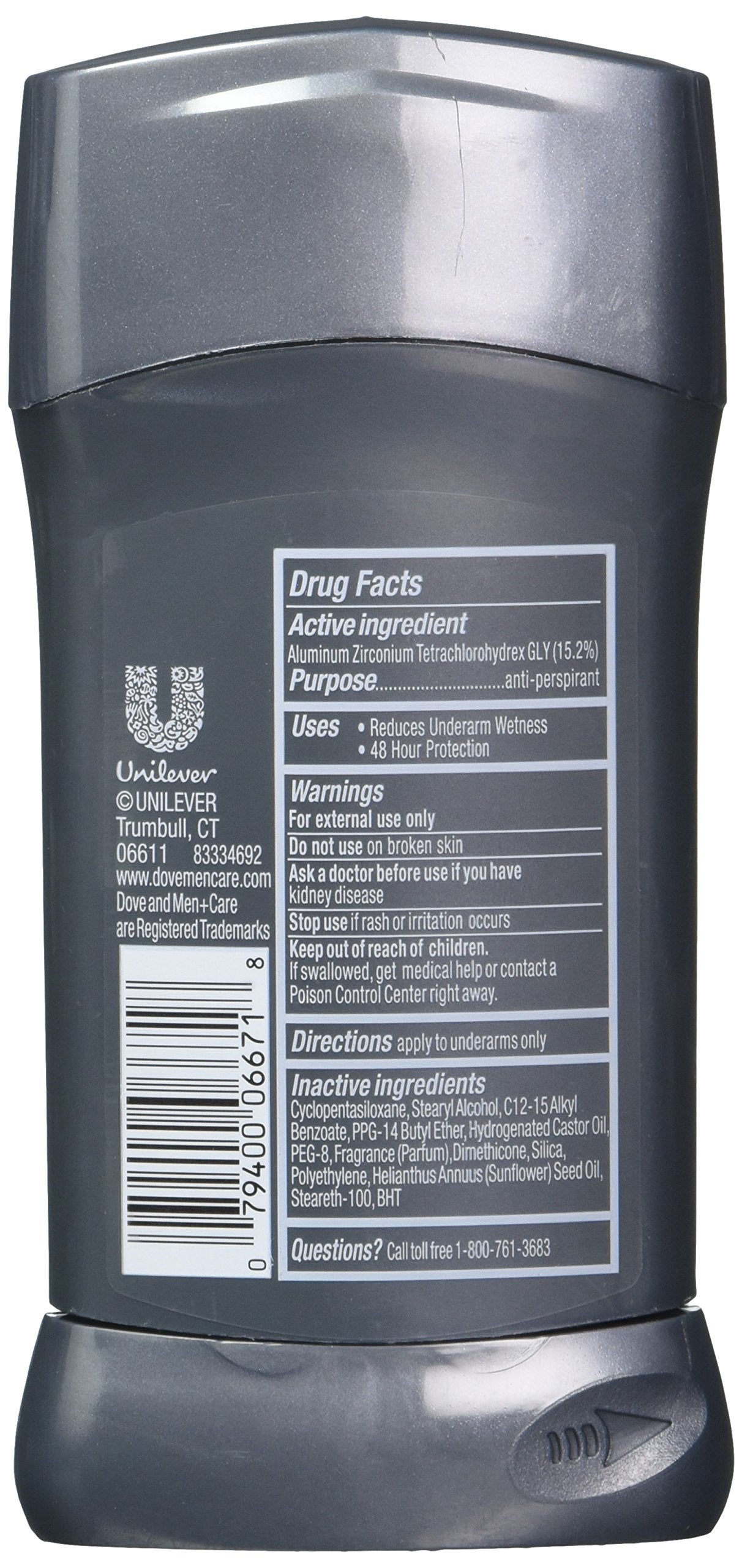 Dove Men+Care Antiperspirant Deodorant Stick, Clean Comfort, 2.7 oz