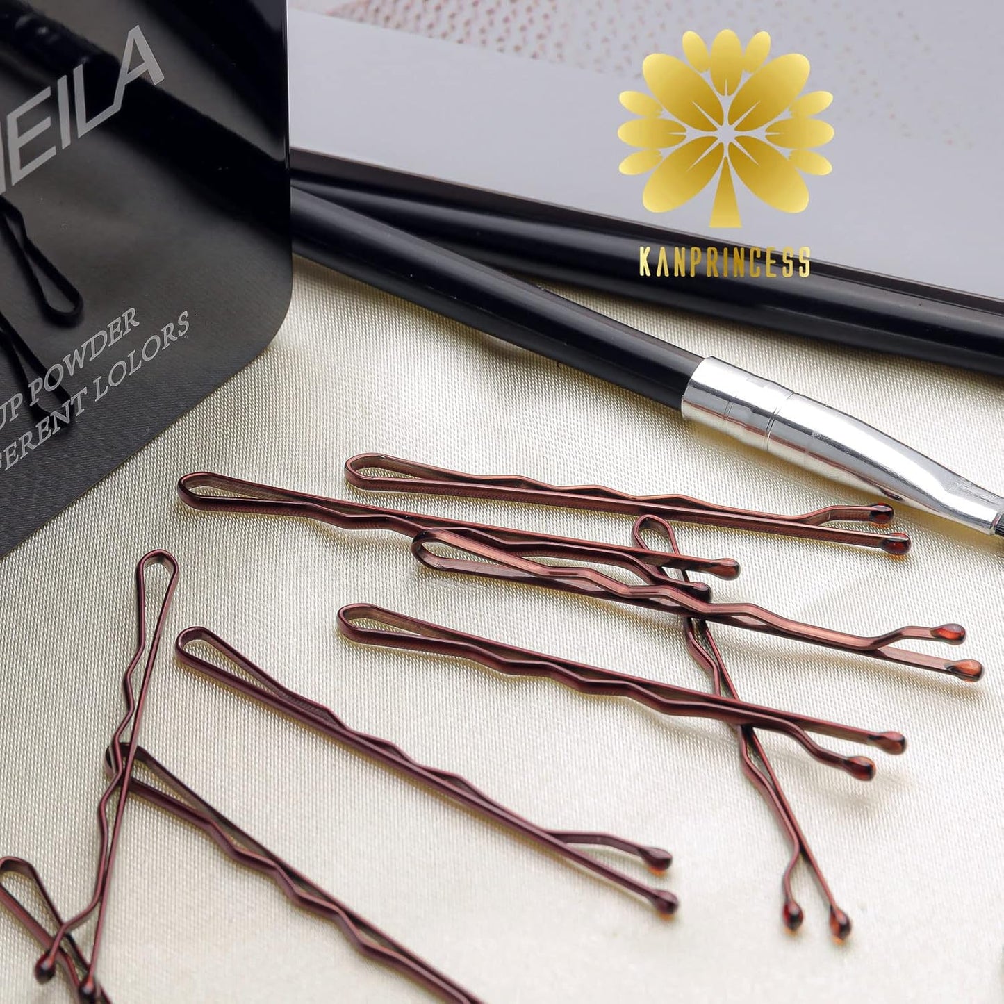 100PCS 2Inches Hair Pins Kit Secure Hold Bobby Pins Clips for Women Girls and Hairdressing Salon With Clear Storage Box(Black)