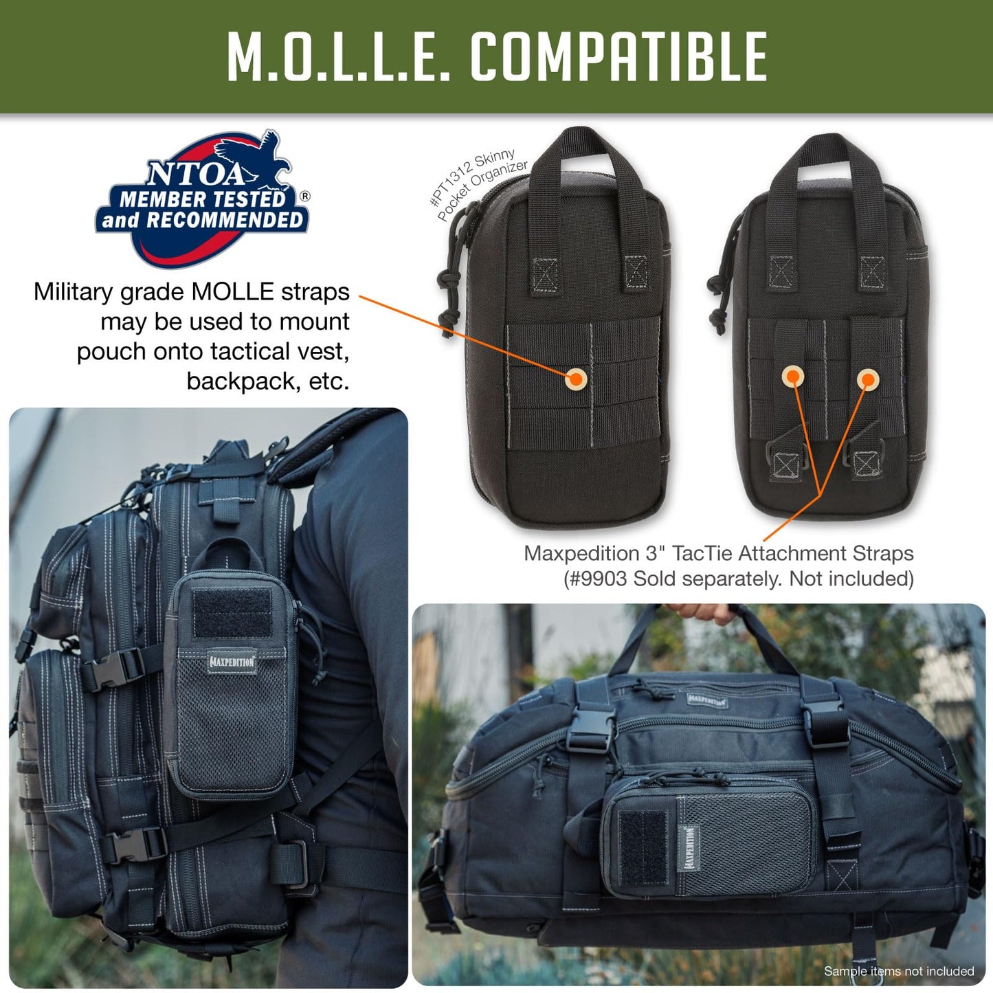 MAXPEDITION Skinny Pocket Organizer (Black)