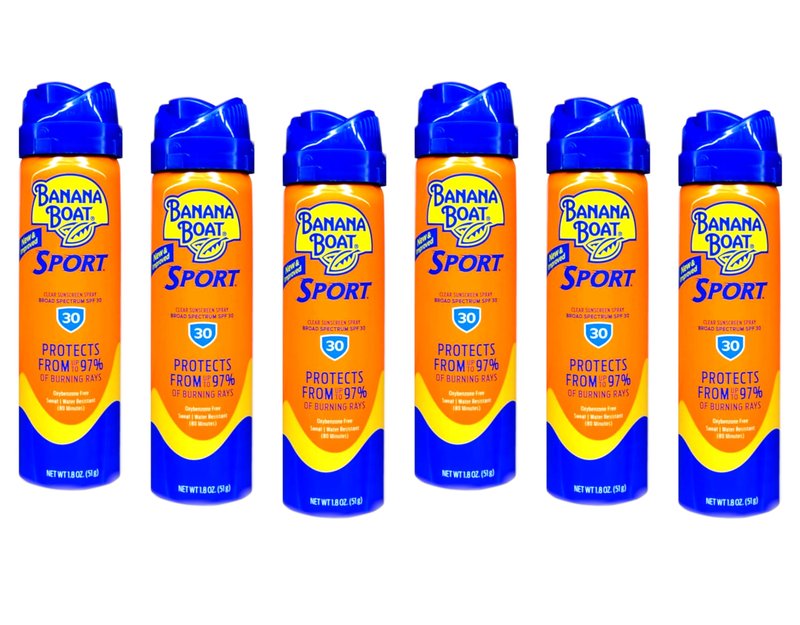 Banana Boat Continuous Spf#30 Sport 1.8 Ounce Cool Zone (6 Pieces) (53ml)