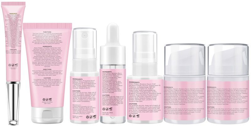 Christmas Gifts for Women,7 Pcs Skin Care Set,Hydrating Moisturing Repairing Soothing Snail Mucin Facial Skin Care Routine Kit for Dull Skin & Dry Skin,Skincare Gift Set Women