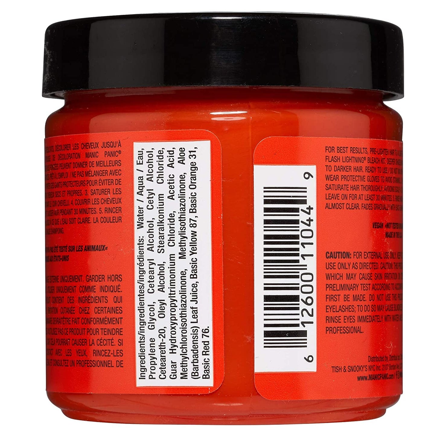 MANIC PANIC Classic Psychedelic Sunset Semi Permanent Hair Color - Neon Orange Hair Dye for Women & Men That Lasts 4-6 Weeks - Vegan, Ammonia & Cruelty-Free - Create & Mix Custom Shades (4oz / 2pk)