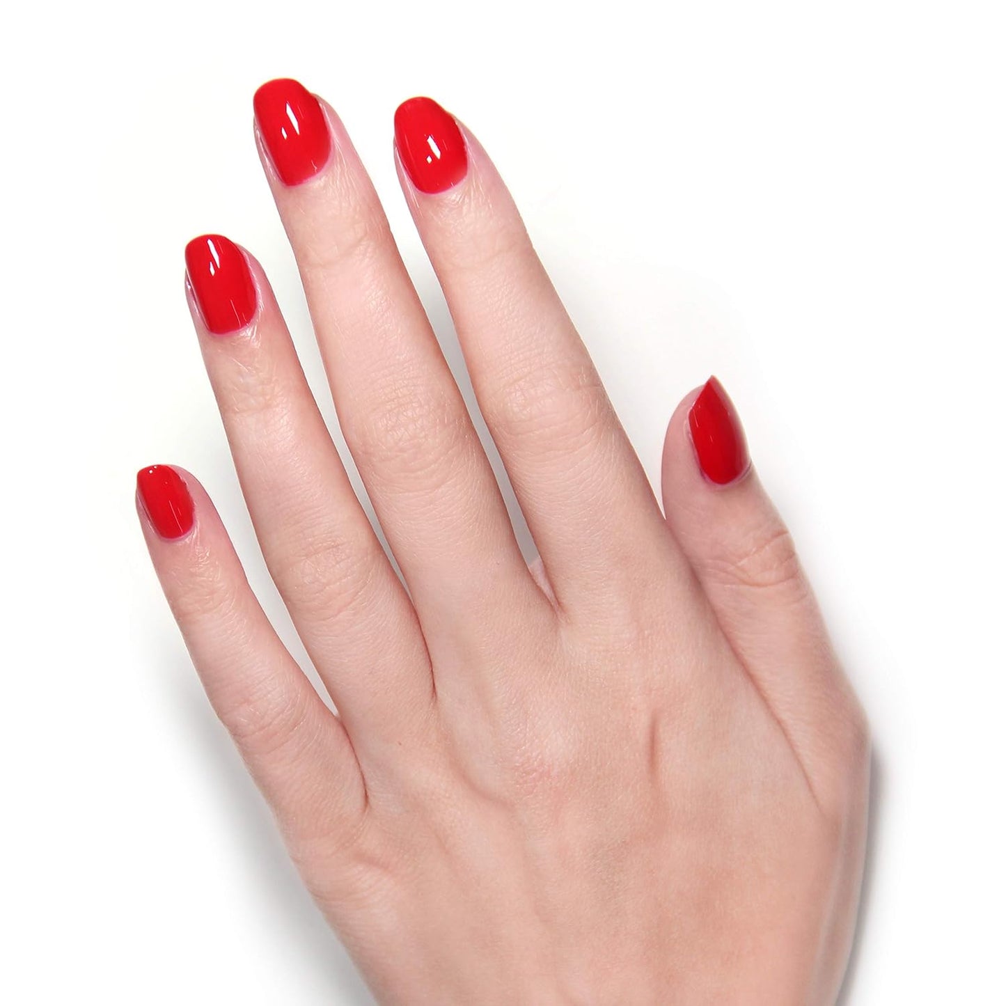 LONDONTOWN UV/LED Gel Nail Polish - Glossy Shimmery Red Orange, 12ml | Long-Lasting & Chip Resistant
