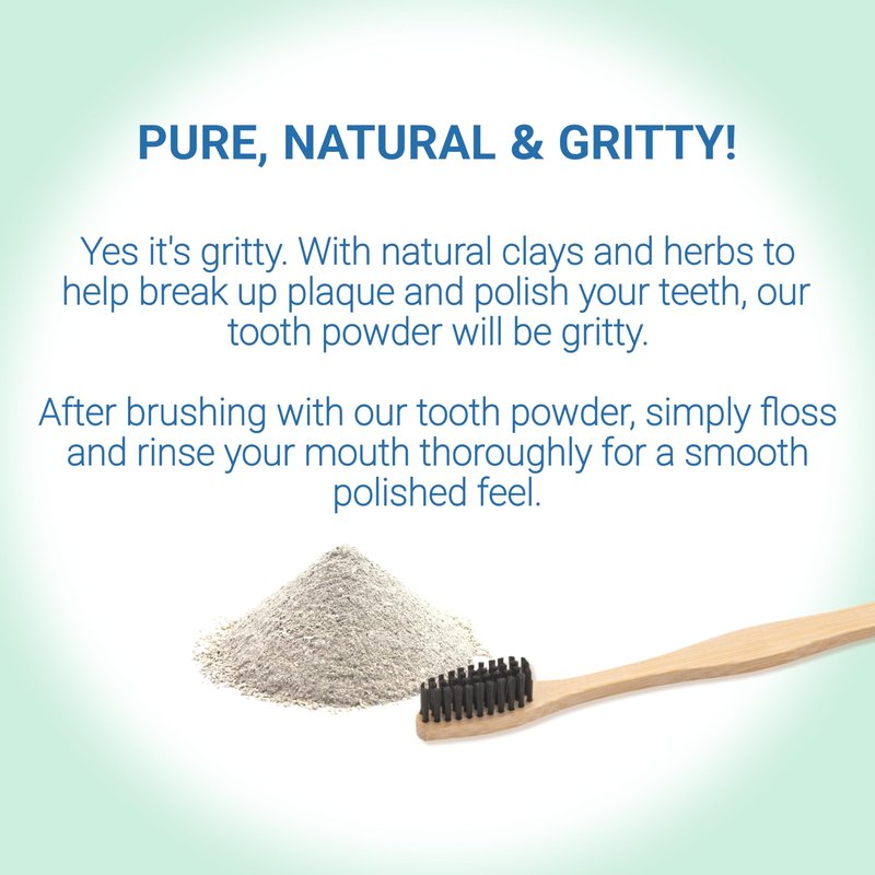 Remineralizing & Cleansing Oral Care - Tooth Powder, Cool Mint. Fluoride Free, SLS Free, Nano Free for Organic Oral Wellness (2 Ounces)