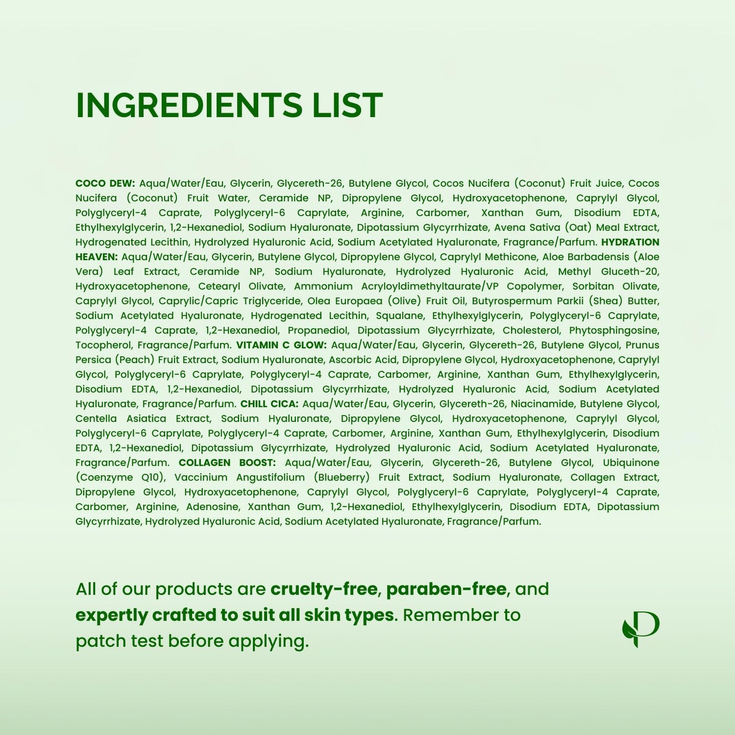 PLANTIFIQUE Korean Sheet Mask 10 Pack Variety Set - Hydrating Face Masks with Hyaluronic Acid - Soothing, Firming, Even Toning - Mascarillas Faciales