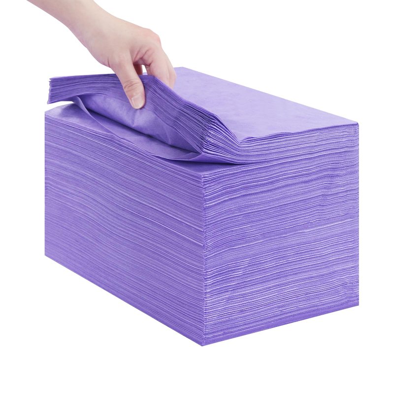 100Pcs Massage Table Sheets, 31''x71'' Waterproof Disposable Bed Sheets, Non-Woven Fabric Massage Table Cover, Breathable Protector Bed Cover for Massage Therapy Tattoo Beauty Salon (Purple)