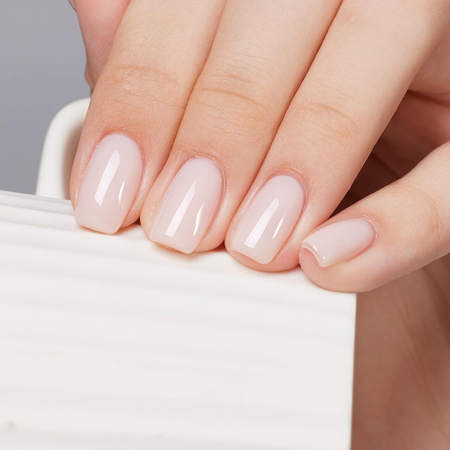 Gel Nail Polish, Milky White Nude Gel Polish, 0.27 fl oz