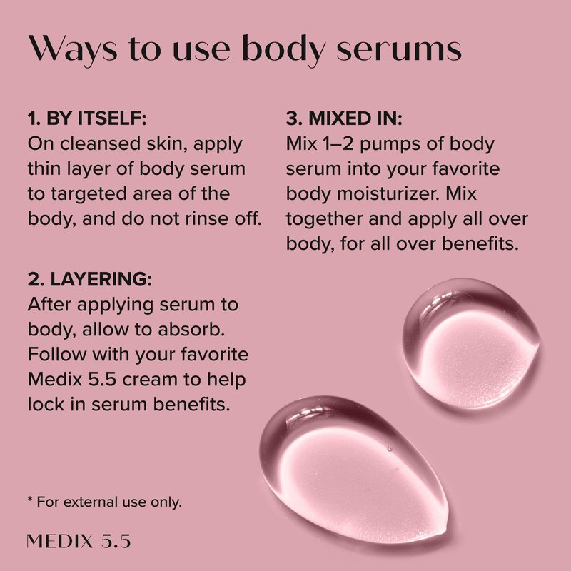 MEDIX Retinol Body Lotion + 3% Hyaluronic Acid Booster Serum Moisturizer 2PC Skin Care Set | Crepey Skin Care Treatment | Retinol Body Cream Targets Appearance Of Sagging Crepe Skin & Wrinkles, 2PC