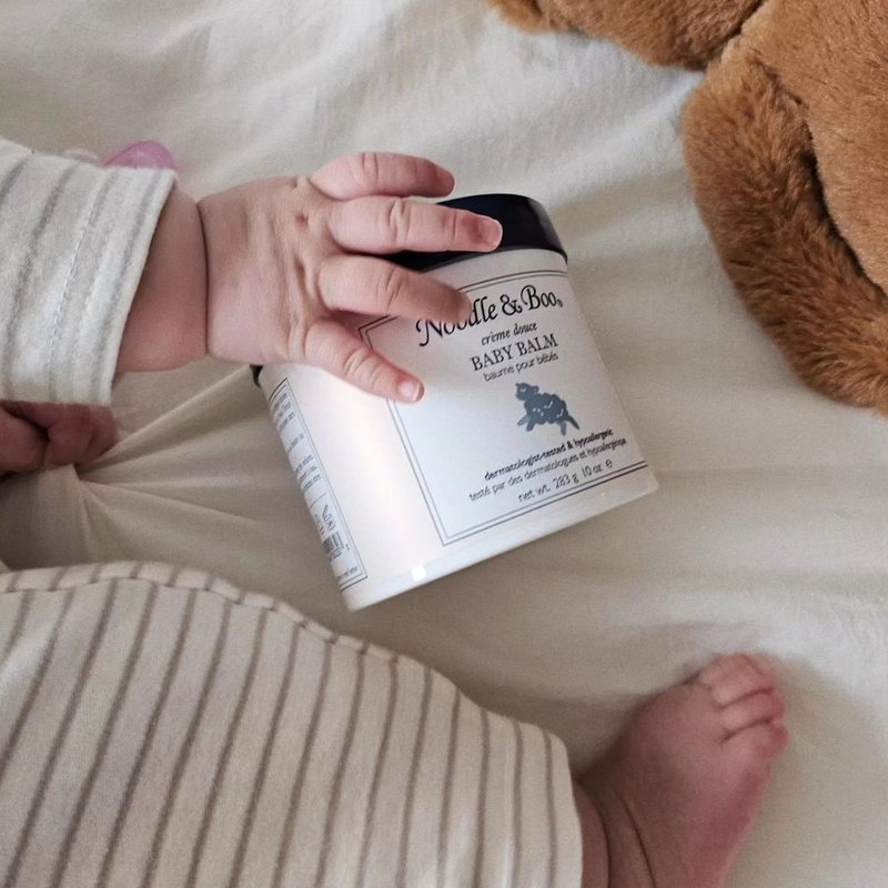 Noodle & Boo Baby Balm for Face and Body, Hypoallergenic and Natural Baby Skin Care with Organic Calendula for Sensitive Skin, Pediatrician and Dermatologist-Tested, 10 Oz