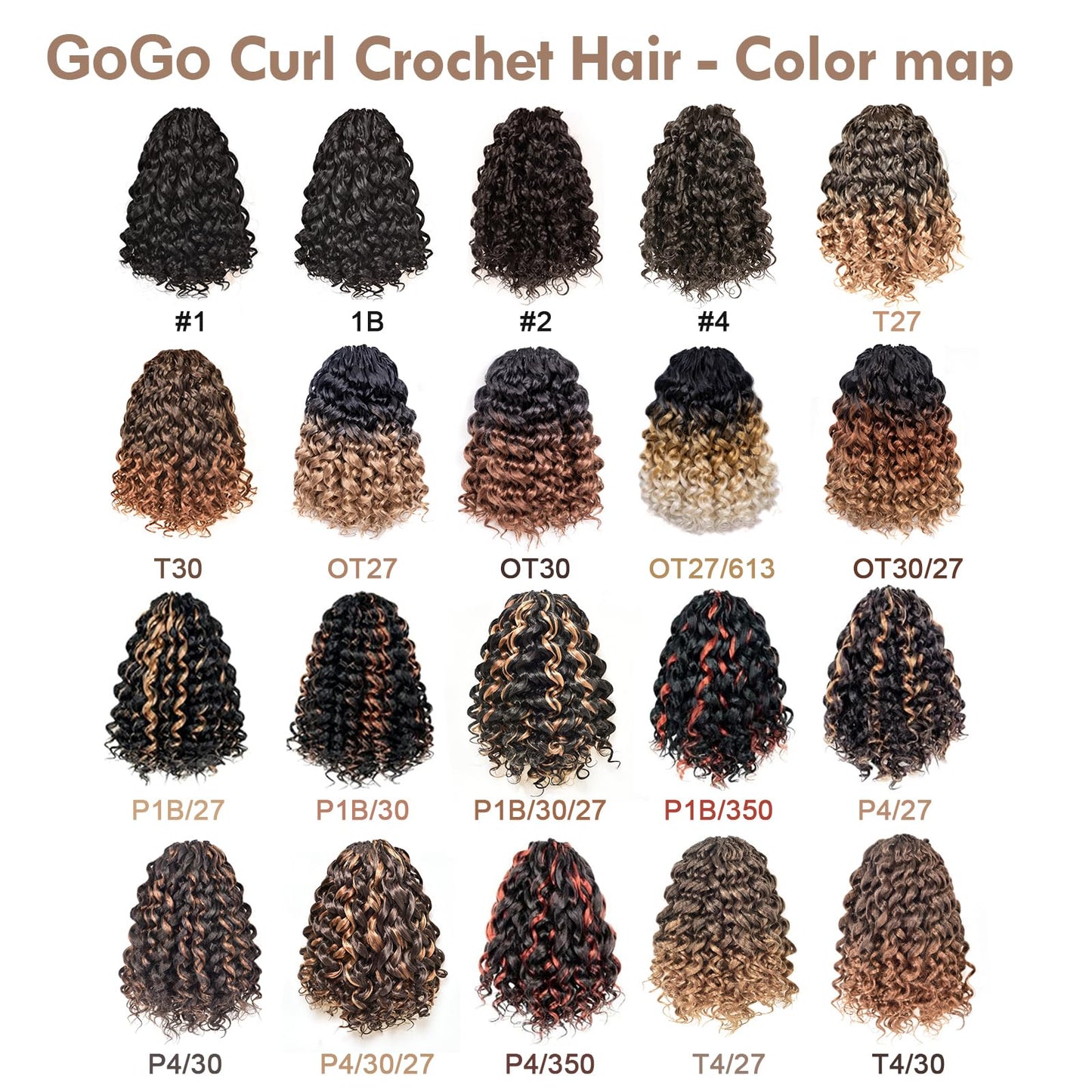 ToyoTress GoGo Curl Crochet Hair - 12 Inch 8 Packs Natural Black Beach Curl Crochet Hair, Short Curly Ocean Wave Water Wave Deep Twist Crochet Braids Synthetic Braiding Hair Extensions (12 Inch, 1B)