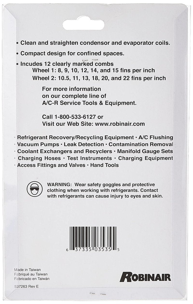 Robinair 18403 Fin Straightener, White