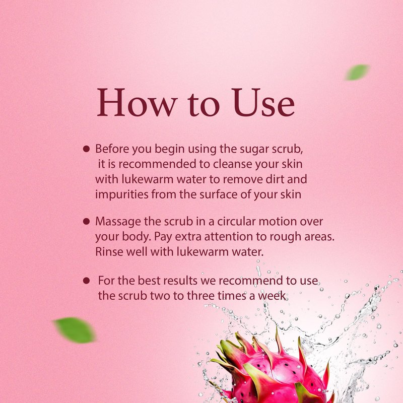 LA Bodies Sugar Scrub Exfoliating with Dragon Fruit and Other Natural Ingredients for Body Scrub and Foot Scrub - Soft Scrub for Nourishing Essential Skin Care, 20 oz (592 mL), Made in USA