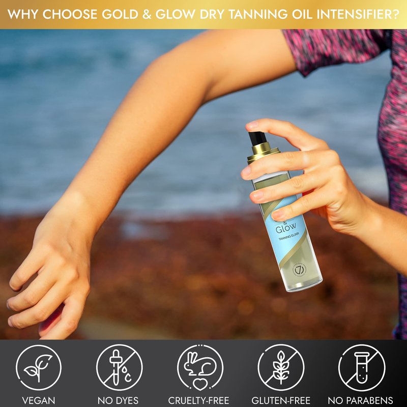 Dry Tanning Oil Spray, Tan Accelerator, For Indoor Tanning & Beach Use - 3.4 Fl Oz