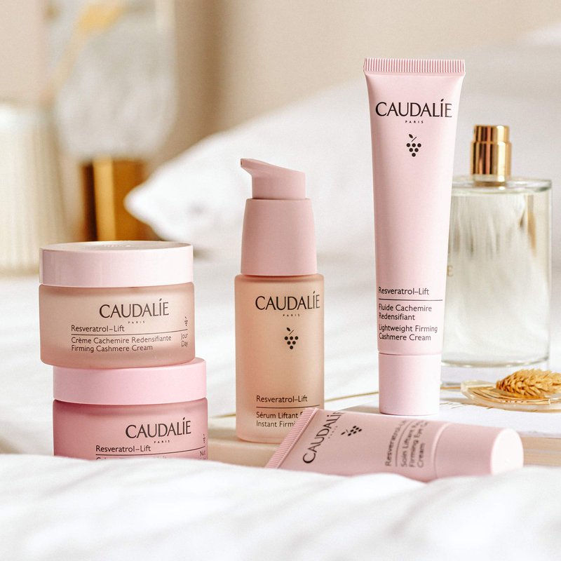 Caudalie Resveratrol-Lift Firming Cashmere Cream: Daily Anti-Aging Moisturizer with Resveratrol, Hyaluronic Acid & Vegan Collagen Alternative - 1.6oz