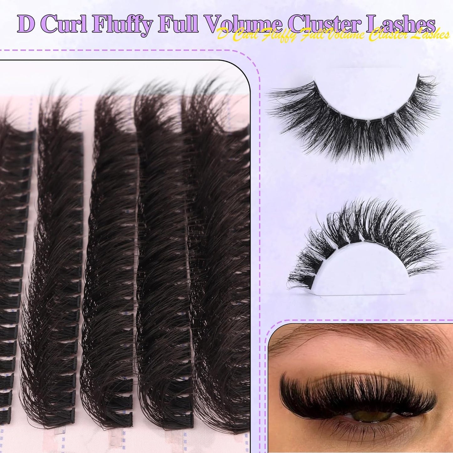Winifred Bottom Lash Clusters Thick Volume Lower Lash Extension DIY Individual Lashes Bottom Clusters Lashes for Cluster Eyelash Extensions (168pcs)