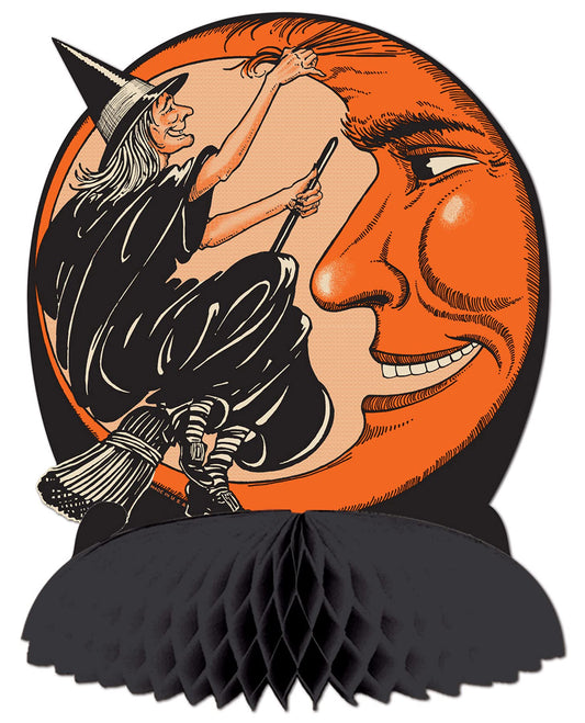 Beistle Witch and Moon Centerpiece, 9-3/4-Inch