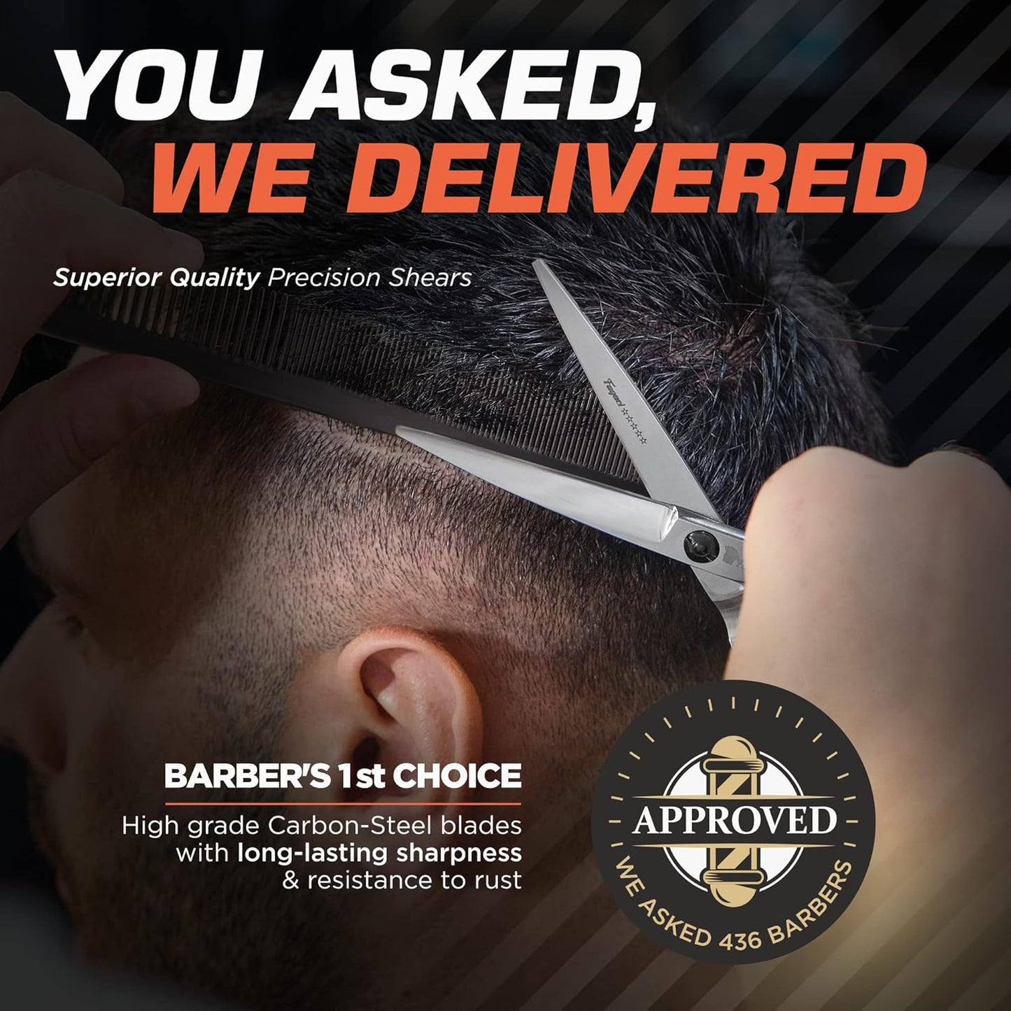 Professional Hair Cutting Scissors - 6β Sharp Blades for Precision | Barber Shears Set for Men & Women