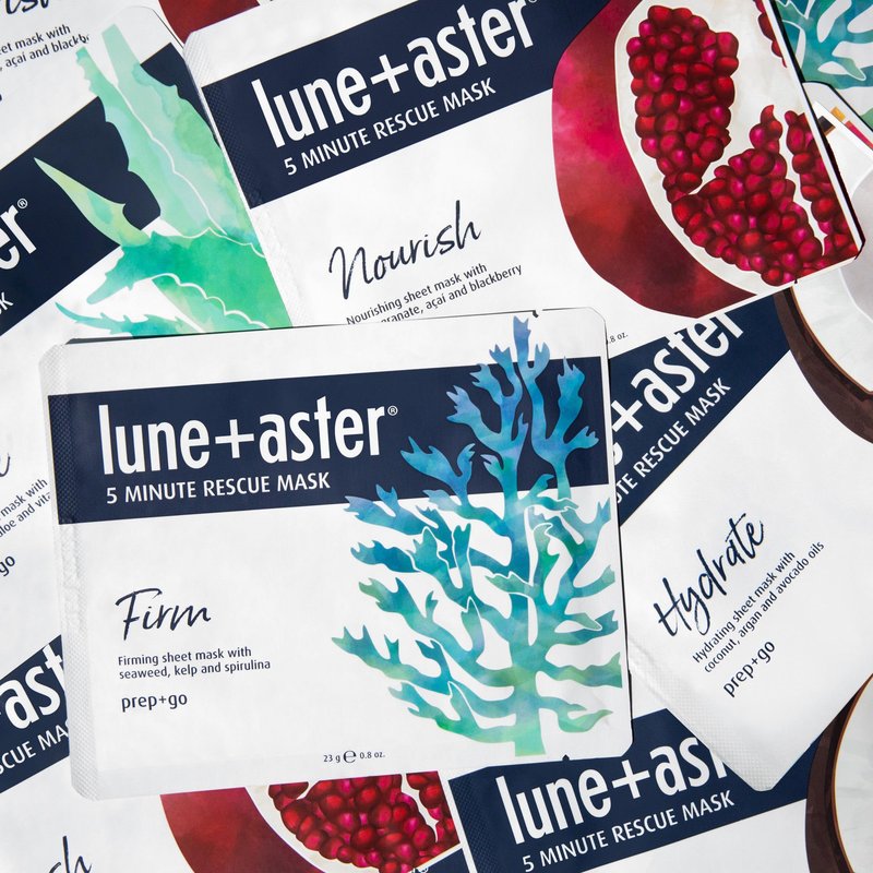 Lune+Aster 5 Minute Rescue Mask Assortment Trio, 3 Sheet Mask Set