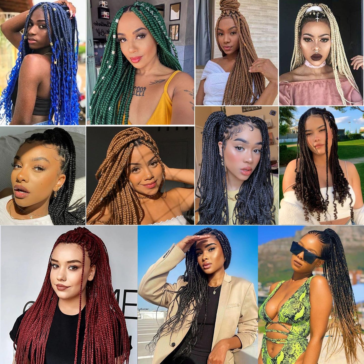 Braiding Hair Pre Stretched 36 Inch 8 Packs Long Braiding Hair Extension Pre Stretched Braiding Hair Professional Synthetic Hair For Braiding Hot Water Setting Soft Yaki Texture(36", 1B-8P)