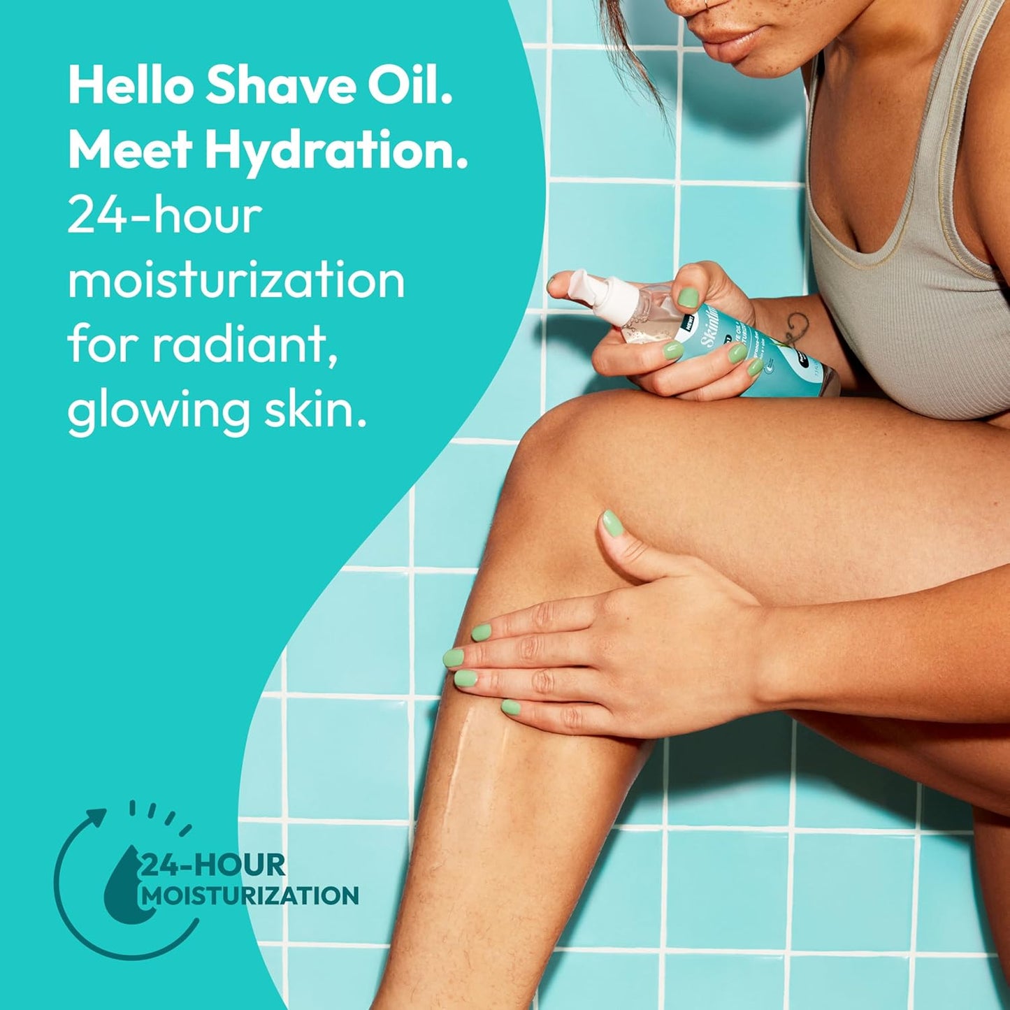 Skintimate 2-in-1 Shave Oil & Moisturizer, Coconut Bliss, 7.3oz | Shaving Oil, After Shave for Women Bikini Area Moisturizer with Vitamin E and Aloe, Shaving Cream Alternative, 7.3 fl oz