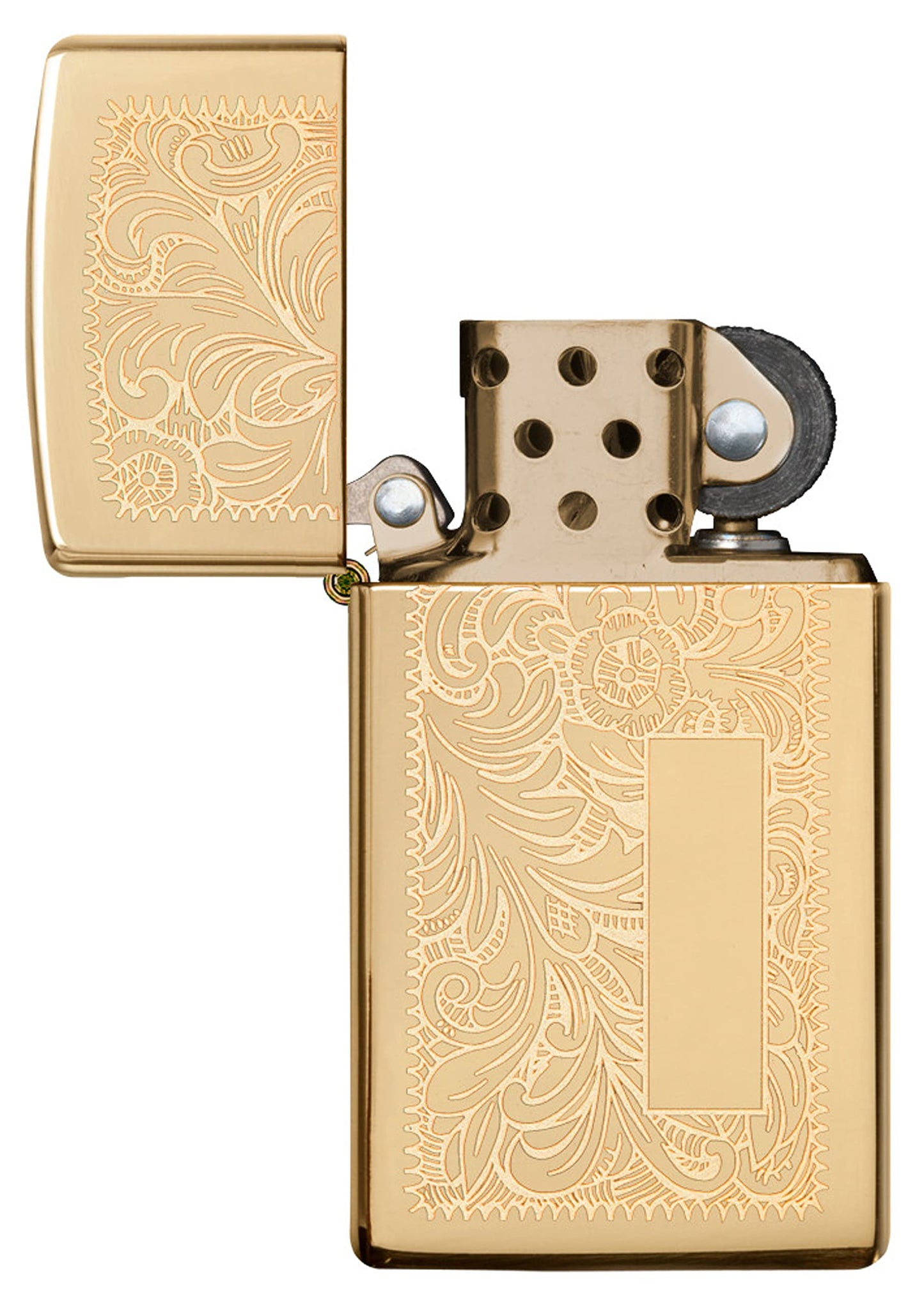Zippo Venetian Slim High Polish Brass Pocket Lighter