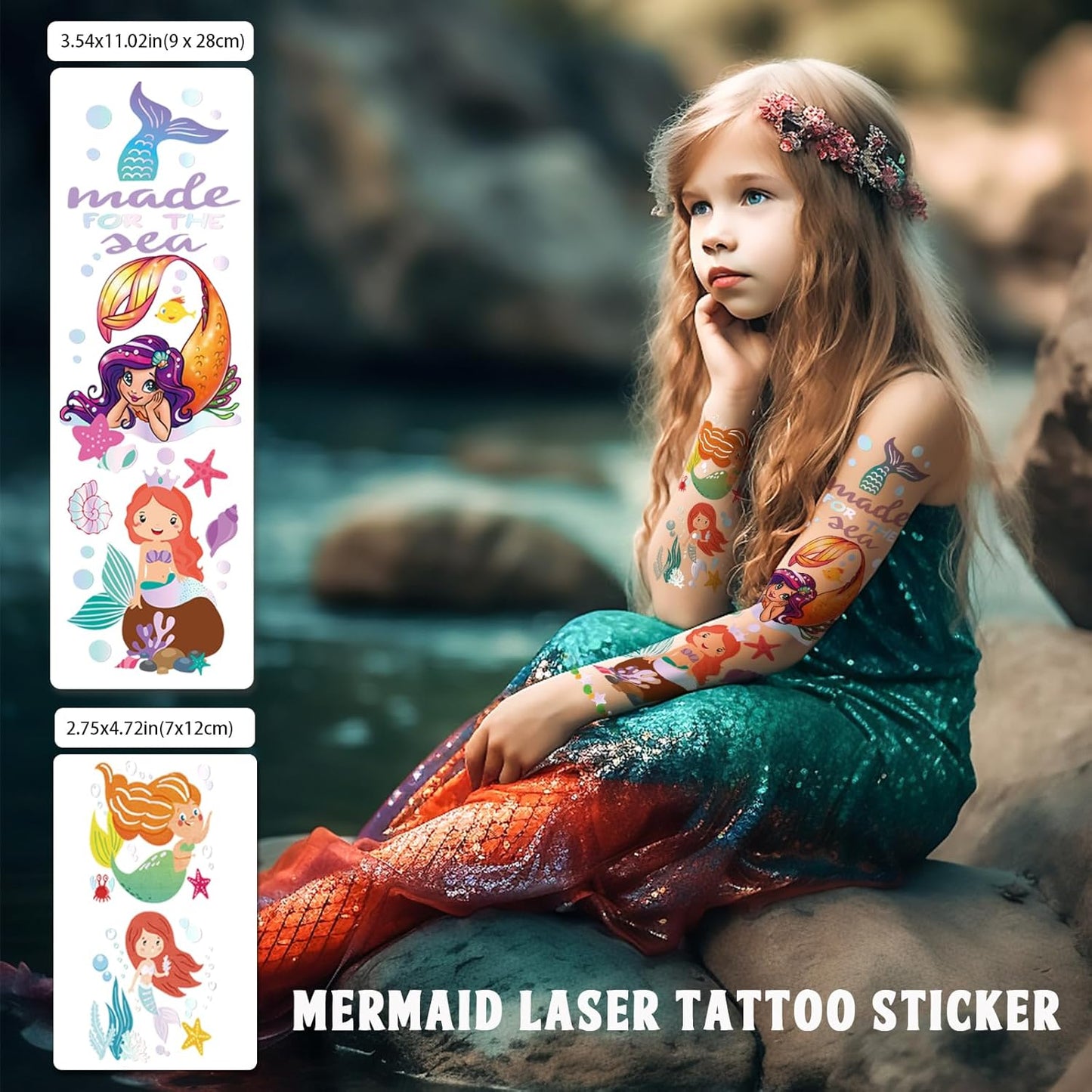 Waterproof Temporary Tattoos - 118pcs Groovy Fake Tattoo for Kids Birthday Party Supplies, Star Unicorn Smiley Rainbow Flower Candy Crown Arts and Crafts for Boys or Girls 6 7 8 9 10 11 12 years old