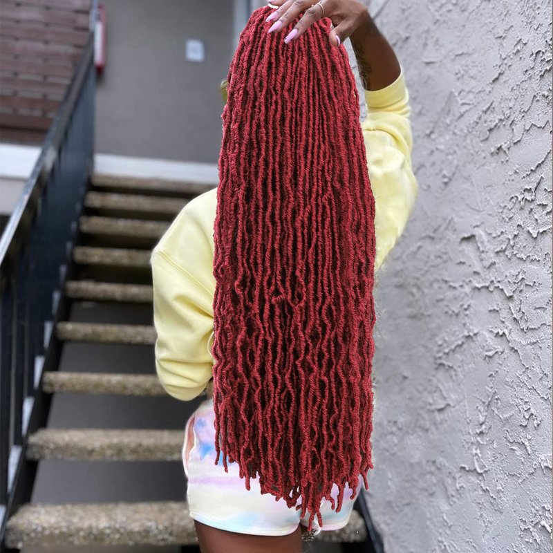 Karida Faux Locs Crochet Hair 36 Inches, New Soft Locs Crochet Hair 3 Packs, Crochet Faux Locs Hair Pre Looped Crochet Hair for Black Women (36 Inch (Pack of 3), BUG#)