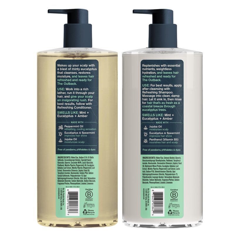 Every Man Jack Men's Shampoo and Conditioner Set - Australian Eucalyptus - Sulfate Free - Made w/Plant Powered Refreshing Ingredients like Peppermint & Jojoba Oil - 16 fl oz (2 Pack)