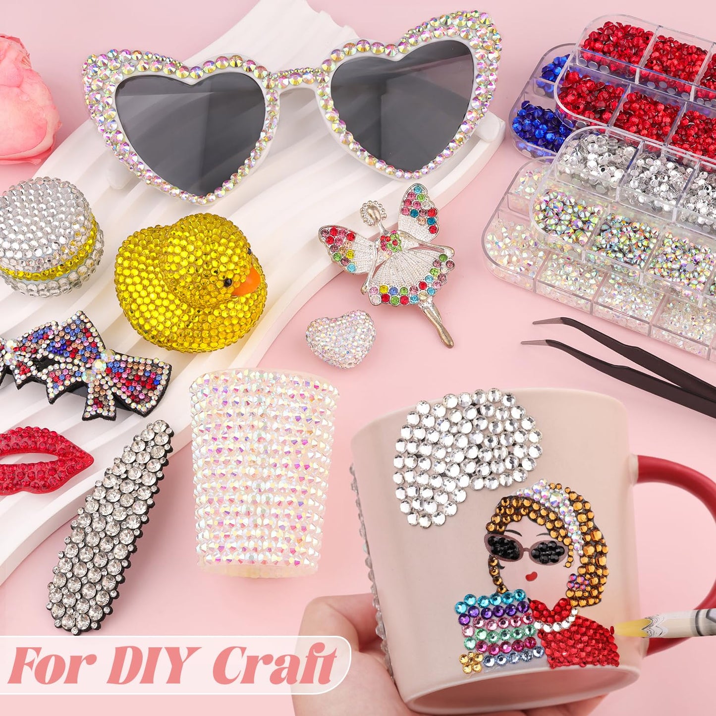 3220Pcs Champagne Gold Nail Rhinestones 120Pcs Multi Shapes Flatback Gems Charms Crystal+3100Pcs 1.5-4mm Round Beads, Glass Diamond Gemstones for Bedazzling Acrylic Nails Decoration