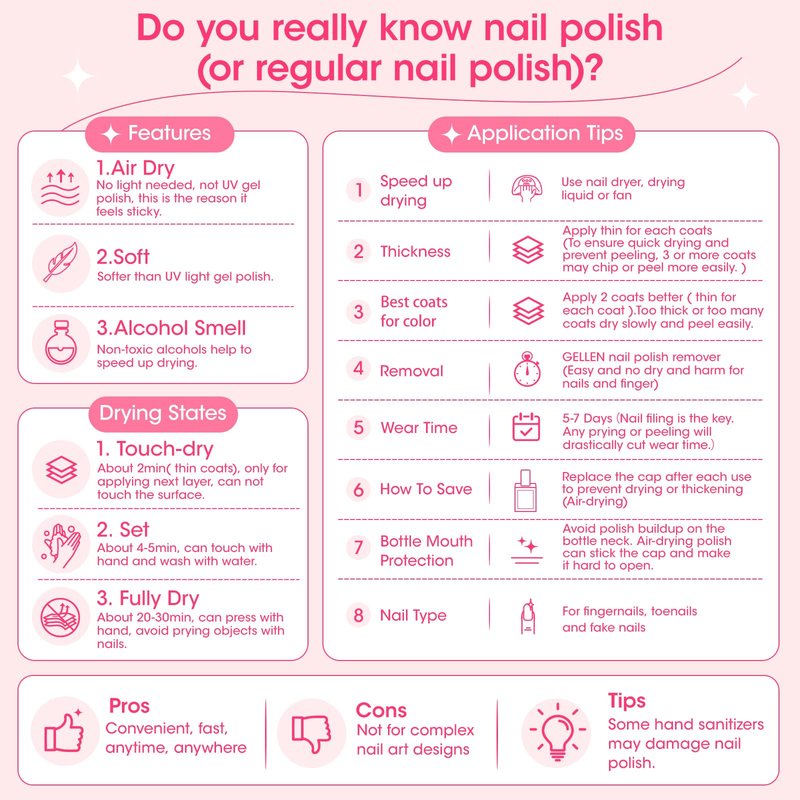 Gellen Active Glow Nail Polish One Step Ridge Filler Nail Strengthener with Hexanal & Pro-VE B5, Pomegranate Seed Oil for Healthier Glossier Nails, Ultra-Glowy Rose Mirror-Like Shine, 0.54 Fl Oz