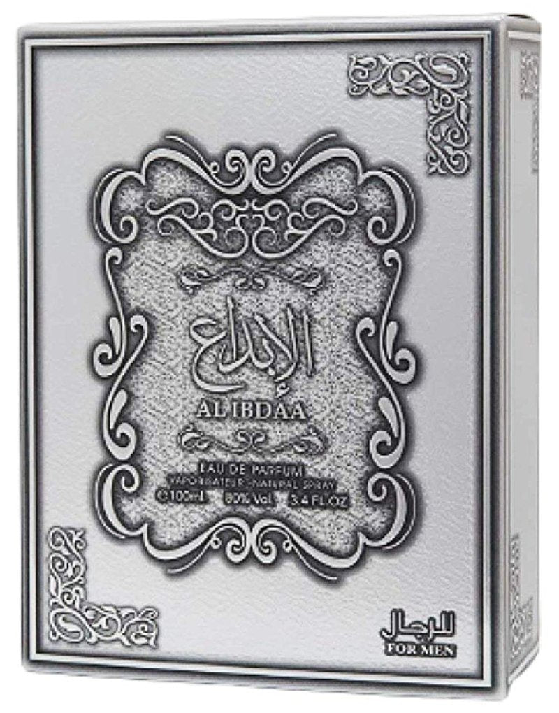 Ard Al Zaafaran Al Ibdaa Silver Eau de Parfum Spray for Men, 3.4 Ounce