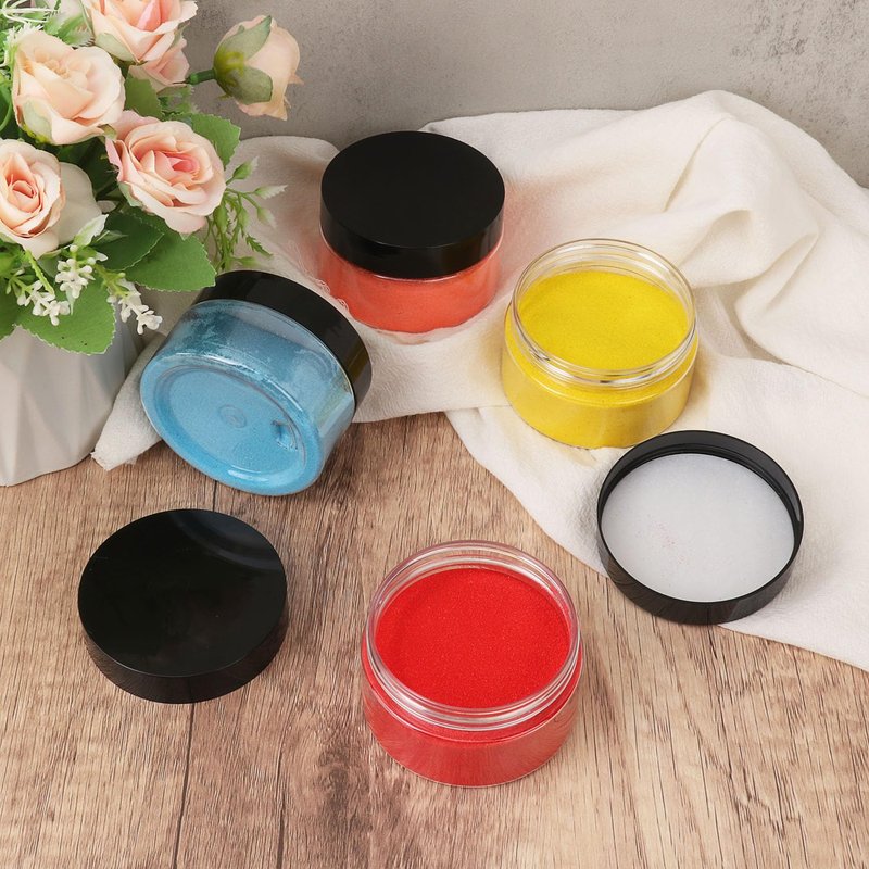 96 Packs 3.5 OZ Transparent Plastic Jars with black Lids, Body Butter Containers, Cosmetic Containers jars for Kitchen Ingredients, beads, sequins, Lotion, Cream, DIY Crafts and More by KUKLIPJIM.