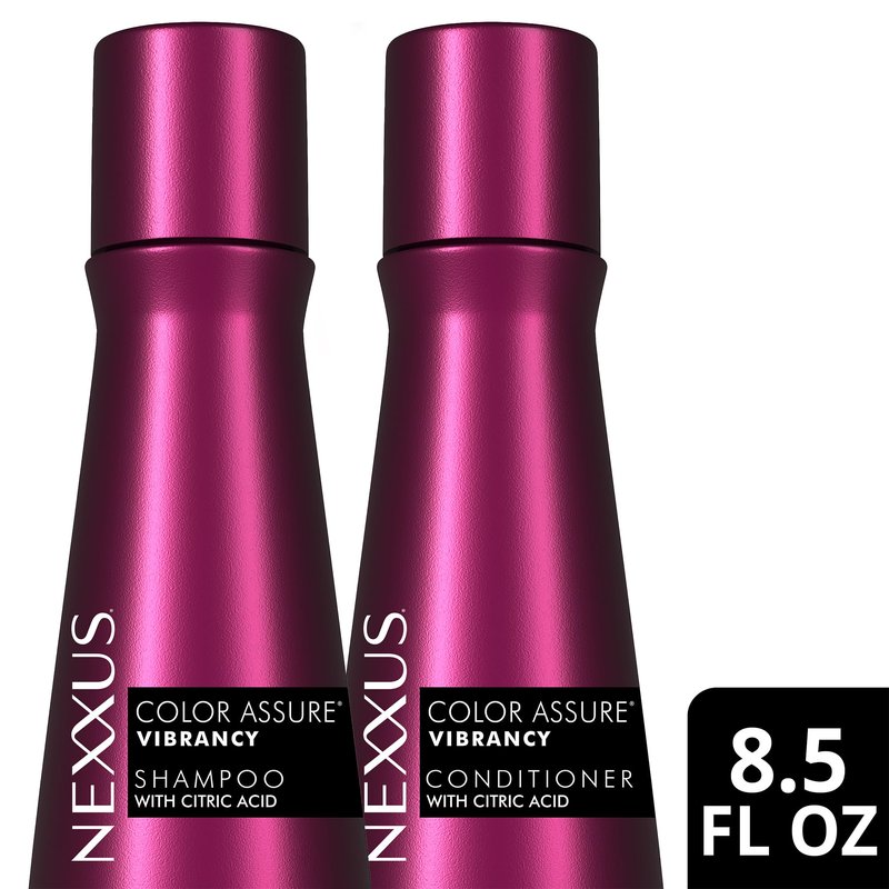 Nexxus Color Assure Shampoo 2-Pack + Conditioner 2-Pack – Hair Products for Color-Treated Hair, Enhance Vibrancy up to 40 Washes, 8.5 Oz Ea