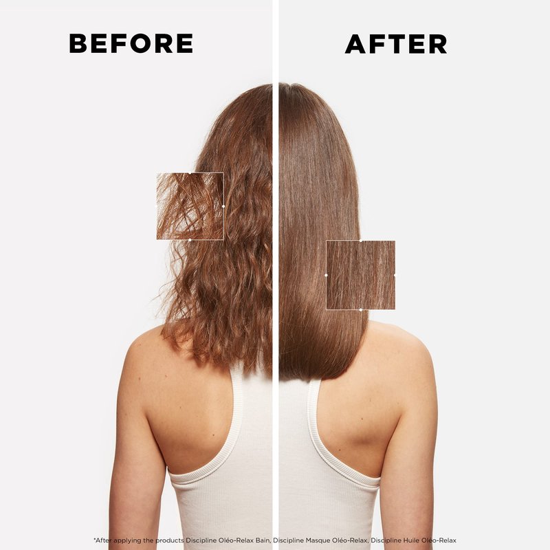 Kerastase Discipline Oleo-Relax Shampoo - Oil-infused Anti-Frizz Shampoo, Moisturizes and Protects Hair, 8.5 Fl Oz