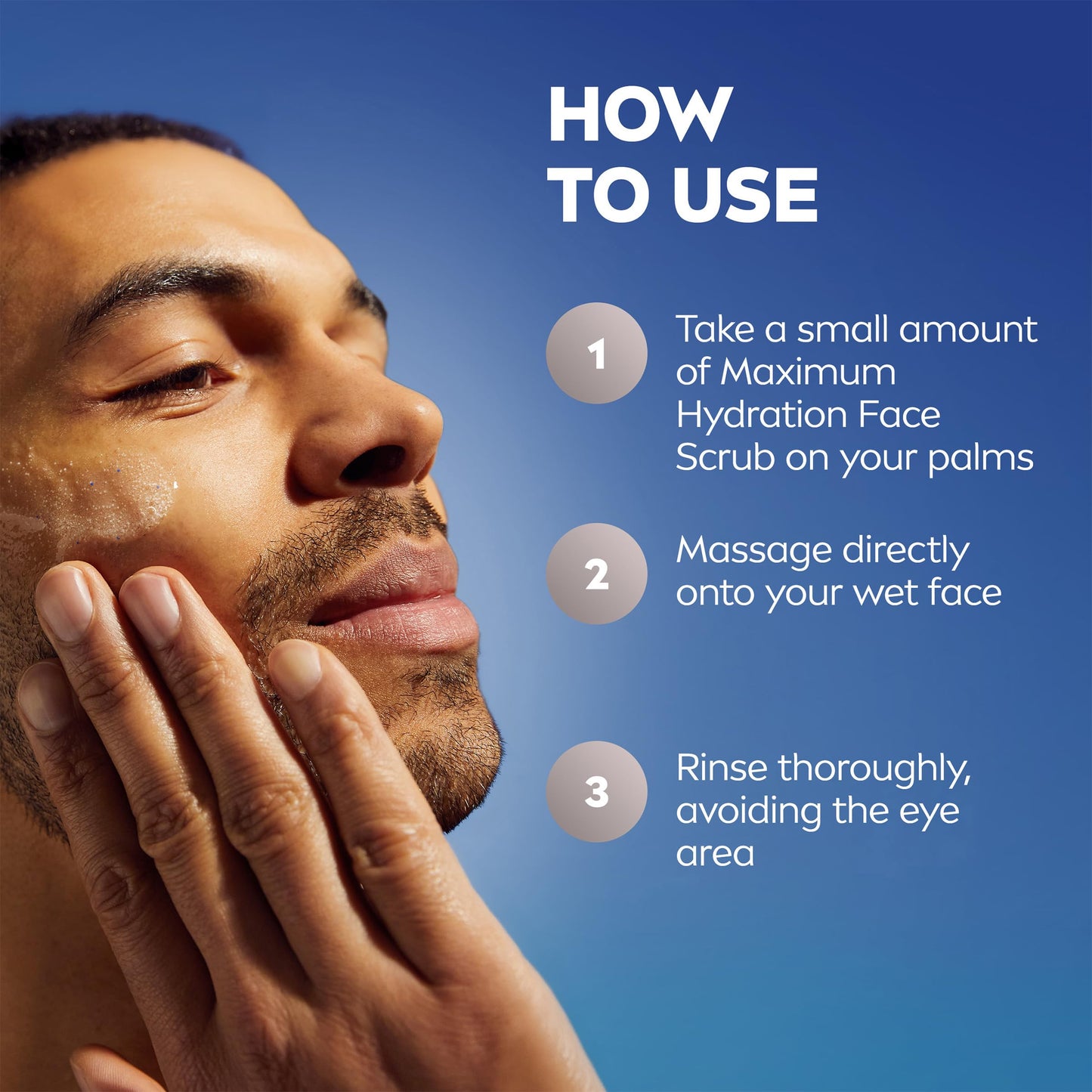 NIVEA MEN Maximum Hydration Face Scrub with Provitamin B5 and Aloe Vera, Exfoliating Face Wash Deeply Cleanses to Unclog Pores, 4.4 Oz Tube, Pack of 3