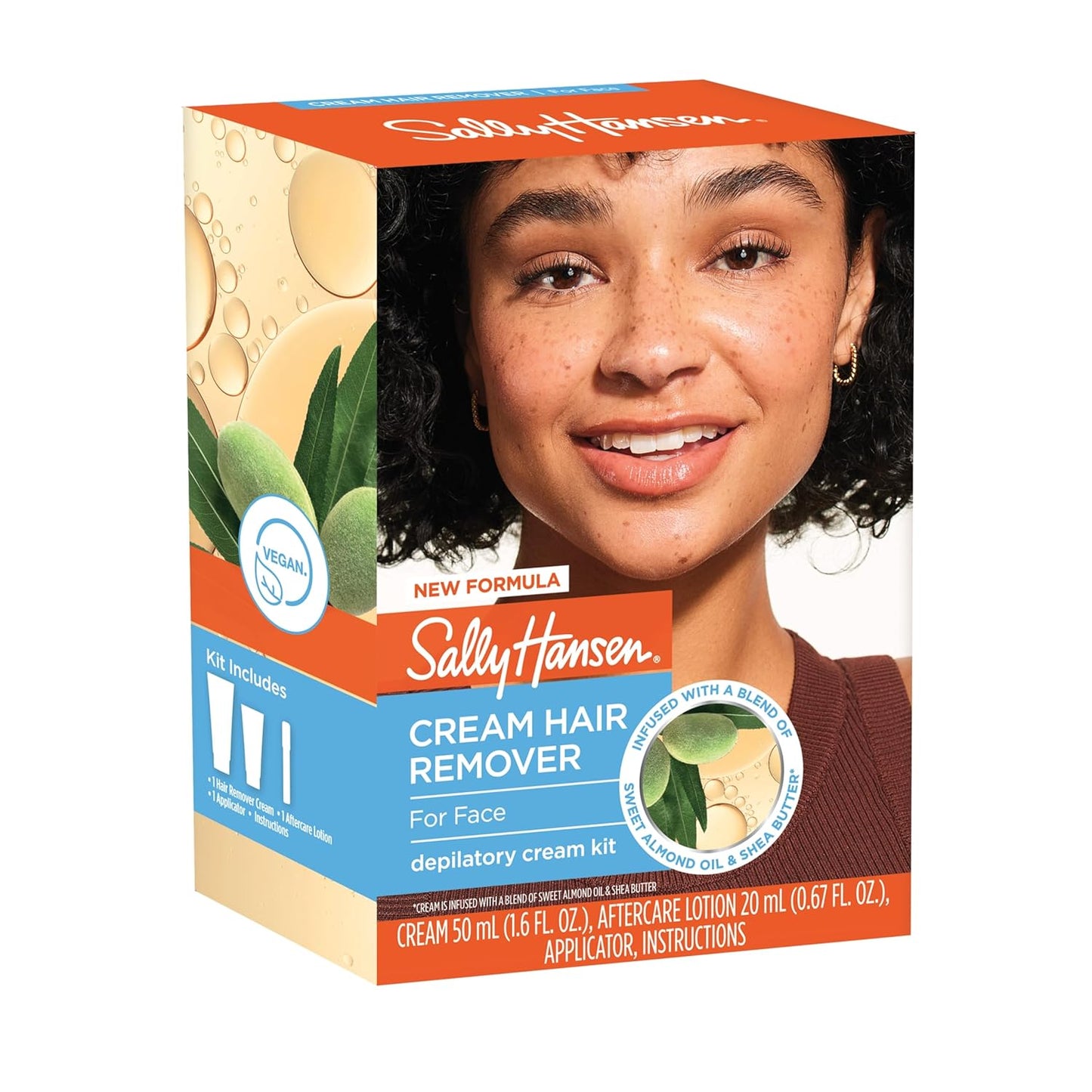 Sally Hansen Hair Remover Face 1.6 fl oz + Aftercare lotion 0.67 fl oz (Pack of 1)