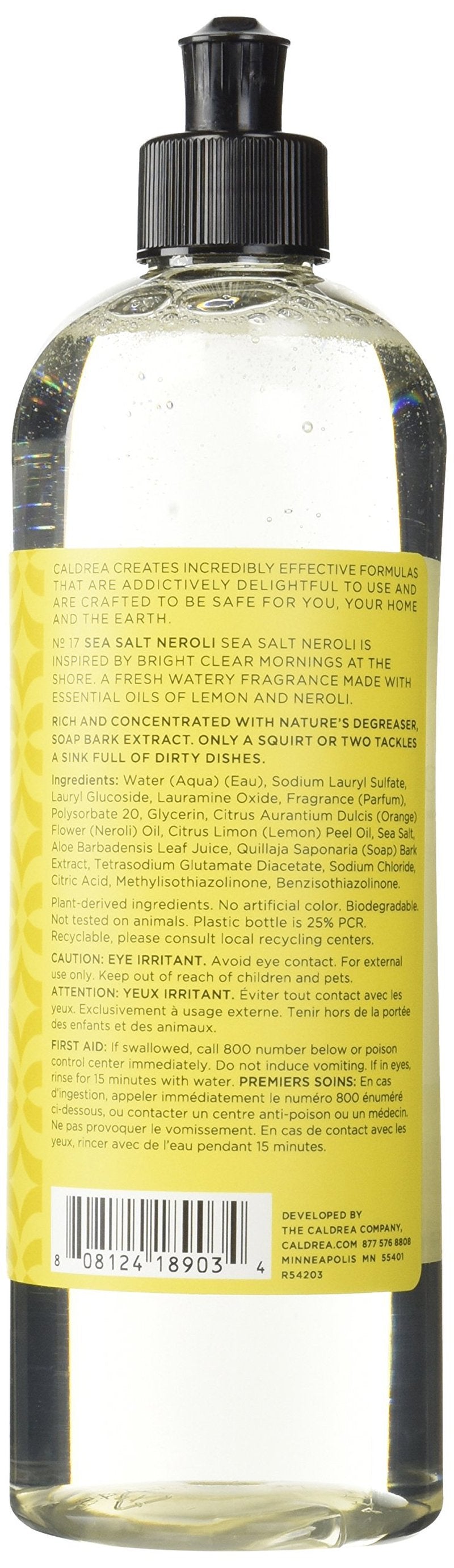 Caldrea Dish Soap, Sea Salt Neroli, 16 oz