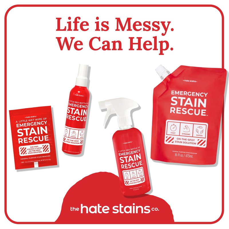 Emergency Stain Rescue Stain Remover Spray - For Wine & Coffee - Blood Stain Remover Clothes & Laundry - Carpet Cleaner Spray with No Added Phosphates - 2 x 4 Fl Oz