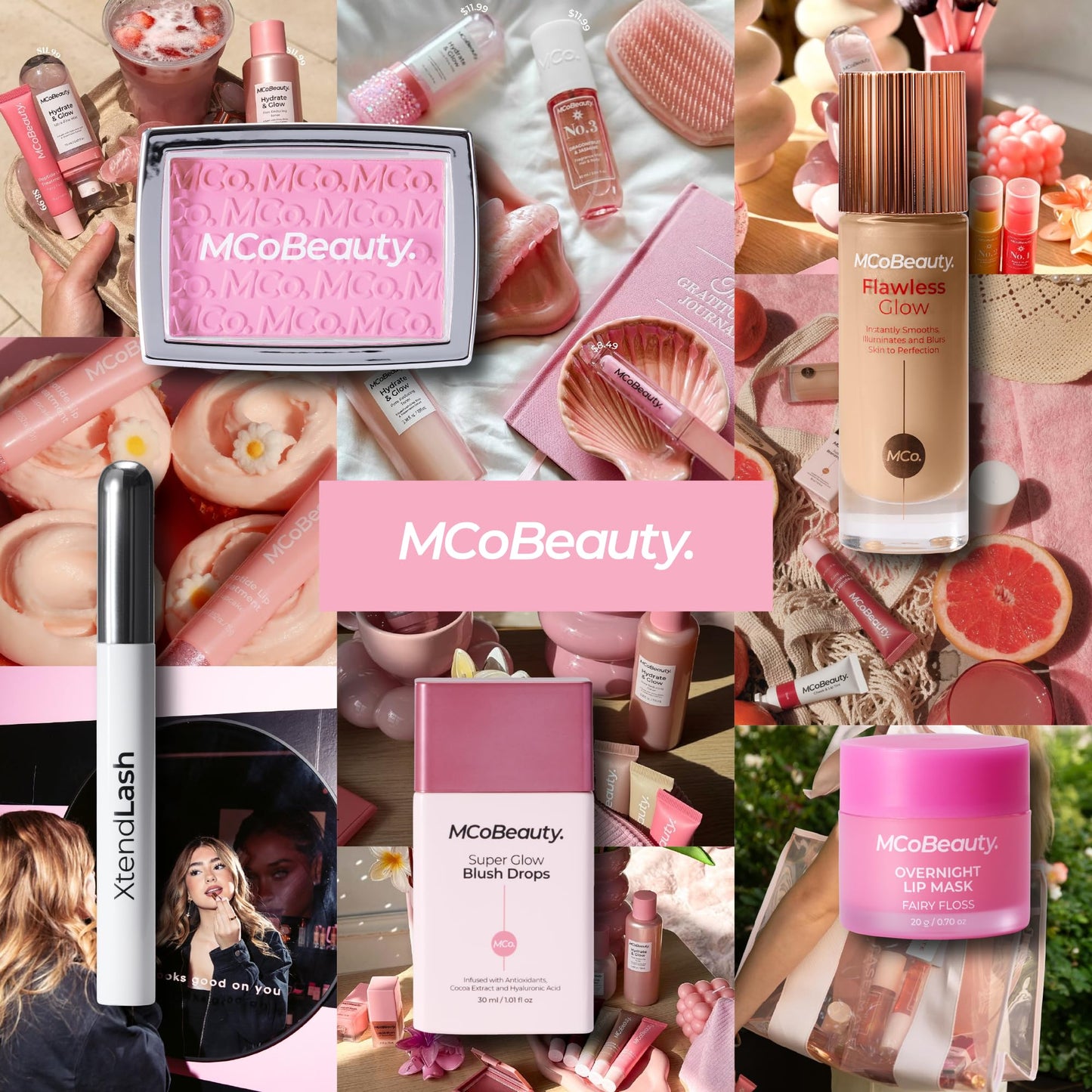 MCoBeauty Flawless Glow Luminous Skin Filter - 4 Medium - 4-in-1 Primer, Highlighter & Foundation Booster - Dewy Illuminating Tint Face Makeup with Squalane Vitamin E - Vegan & Cruelty Free