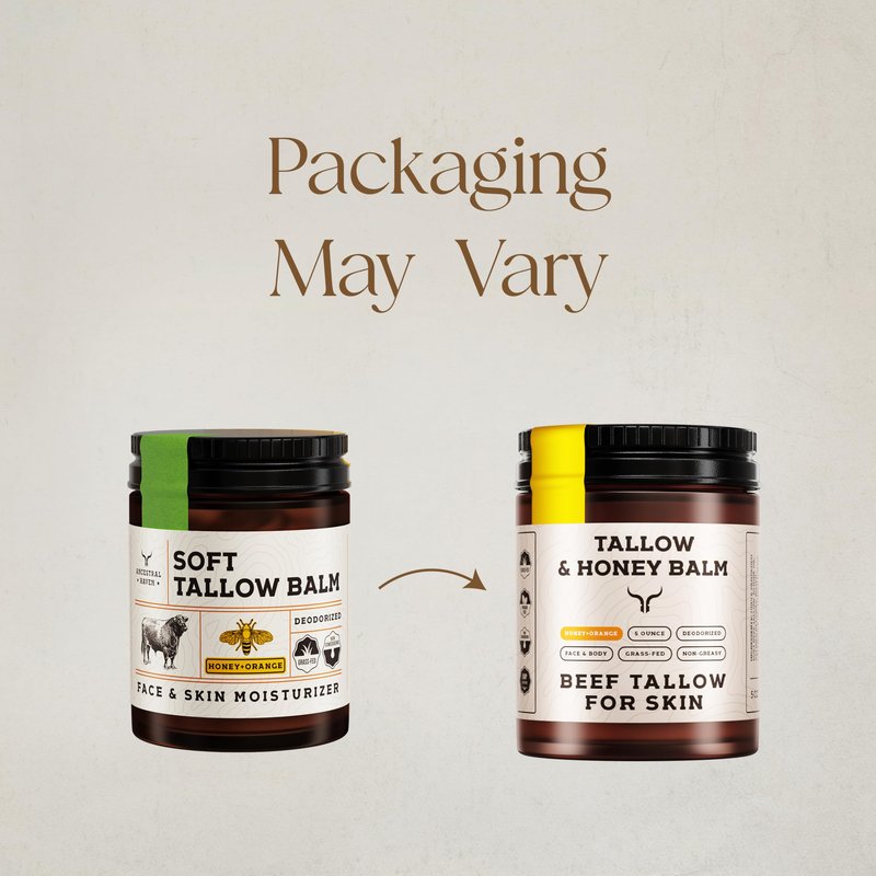 Beef Tallow for Skin - Tallow and Honey Balm For Face - Gift Ready - Tallow Face Moisturizer - Beef Tallow Moisturizer - Tallow Balm - Grass Fed Beef Tallow For Skin - Tallow Face Cream Lotion