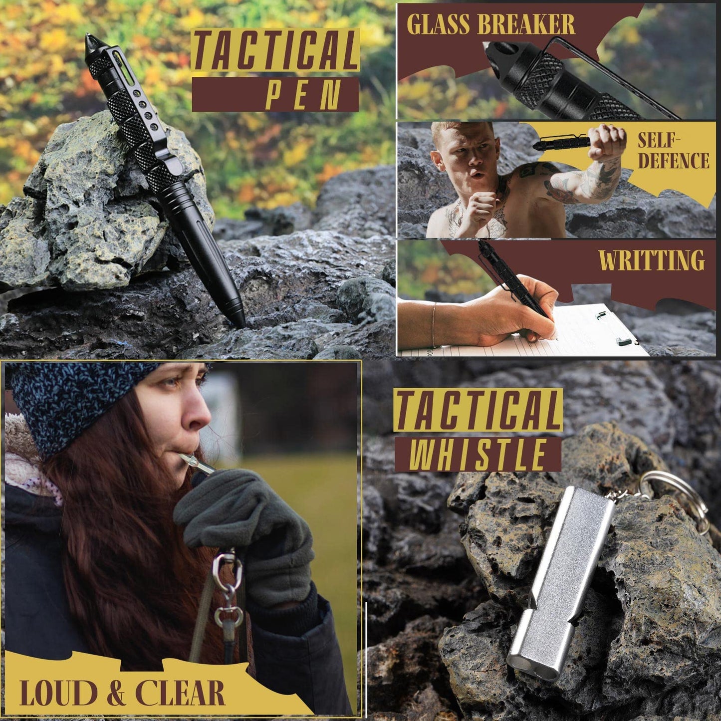 Gifts for Dad Men Husband Fathers Day, Survival Kit, Emergency Survival Gear and Equipment 14 in 1, Anniversary Birthday Gifts for Him Boyfriend, Hunting Fishing Camping Accessories, Cool Gadget