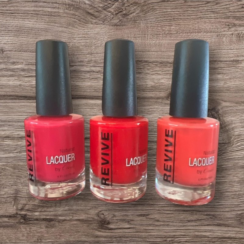 Cindi Nails Brighten Your Day Nail Polish Set – 3-Pack Vibrant Shades in Coral Reef, Getting Reddy, and Pinky Swear – 7-Free, Non-Toxic, All Natural, Long-Lasting